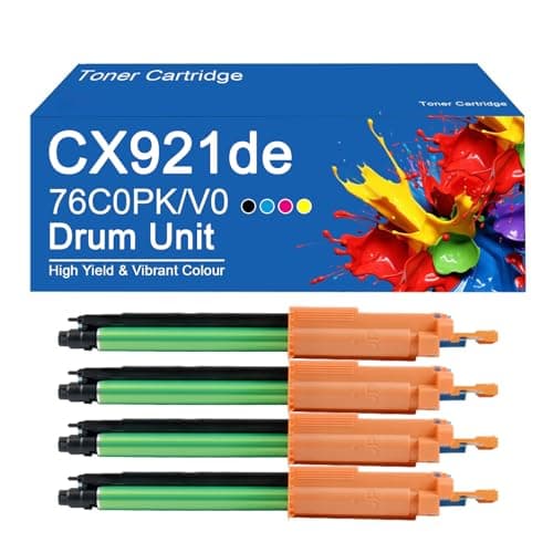 Image of Compatible Drum Unit for Lexmark 76C0PK0 76C0PV0 Photoconductor Unit Work for Lexmark CS921de CS923de CX920de CX921de CX922de Printer,CX921de-4Color