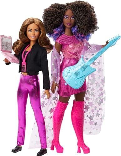 Image of Barbie Careers Career of the Year 2 Dolls & Accessories with Music Star & Tour Manager in Removable Fashions, JDM09