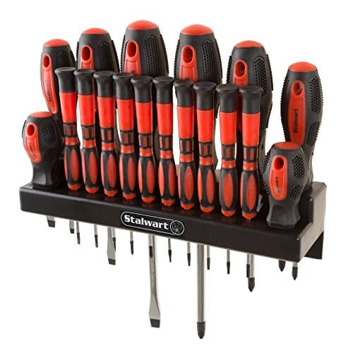 Image of Stalwart - 75-HT4088 18 Piece Screwdriver Set with Wall Mount and Magnetic Tips- Precision Kit Including Flatheads, Phillips, and Torx Screwdrivers by