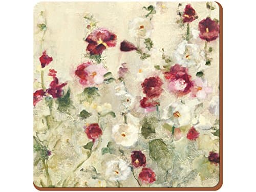 Image of Creative Tops Wild Field Poppies Premium 4-Piece Set of Cork Backed Coasters, 10.5 x 10.5 cm (4" x 4")