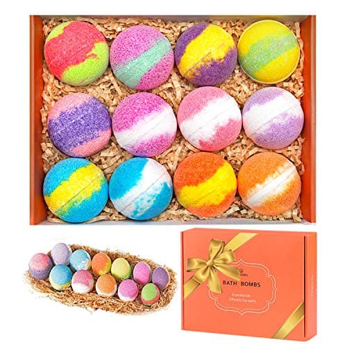 Image of TTRWIN Bath Bombs, 12 Organic & Natural Handcrafted Bubble Bath Gift Set