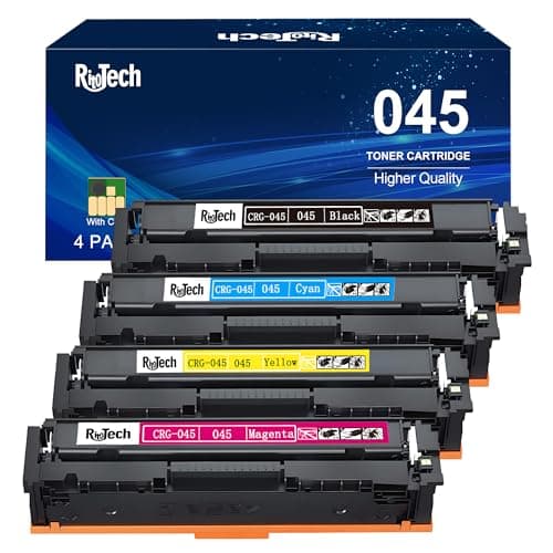 Image of 045 MF632Cdw Toner Cartridge,Replacement for Canon 045H CRG-045 for Color ImageCLASS MF634Cdw LBP612Cdw LBP613Cdw MF632 MF634 Series Printer Tray,No Fading,No Streak,Black Cyan Yellow Magenta 4 Pack