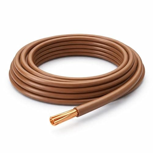 Image of 4mm 6491x Single Core Conduit Cable | Brown 5m Length PVC Stranded | BASEC Approved