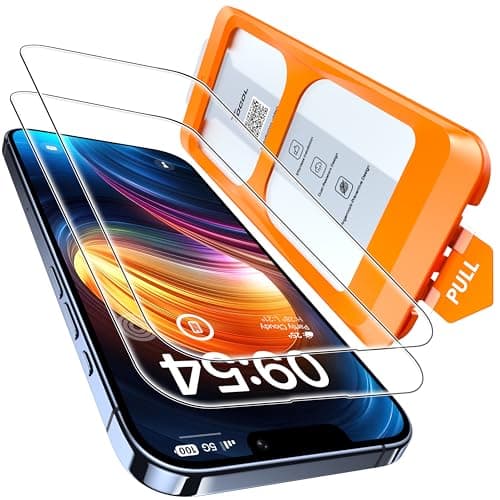 Image of TOCOL 2 Pack for iPhone 12 Pro Max Screen Protector 6.7-Inch, Instant Installation, 16FT Military Grade Shatterproof, 9H+ Hardness Tempered Glass, Case Friendly, HD Clear Coverage Protection