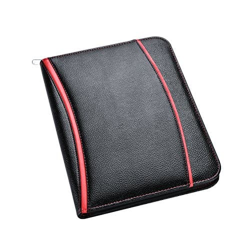 Image of Arpan A4 Style Soft Touch Padded Office Business Conference Folder Portfolio with Calculator & Pad for Personal, Executive, Professionals, Corporate, Businesses, Ideal for Business Conferences (Black)