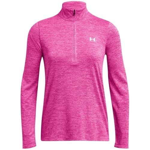 Image of Under Armour Women's Tech 1/2 Zip Twist, Tracksuit Top for Sports, Gym, and Training Sessions, Fast-Drying Women's Half-Zip Gym Top