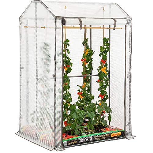 Image of Christow Tomato Greenhouse With Reinforced Cover & Frame Garden Growhouse (Double Growbag)