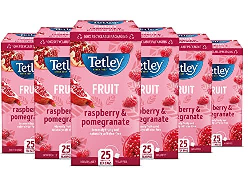 Image of Tetley Raspberry & Pomegranate String & Tag Envelopes 6 x 25 Teabags