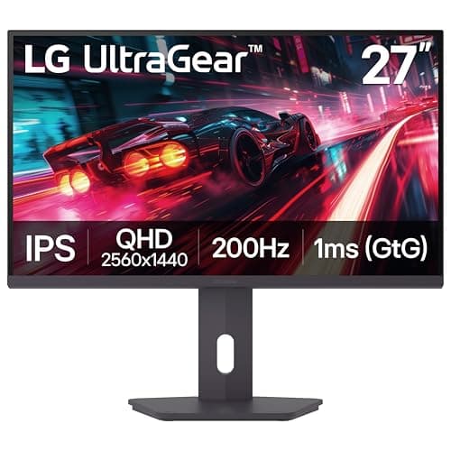 Image of LG 27G610A-B Ultragear QHD 27" (2560x1440) IPS Gaming Monitor, 200Hz, 1ms, AMD FreeSync Premium, VESA DisplayHDR 400, HDMI, DisplayPort, Tilt/Height/Swivel/Swivel, Black