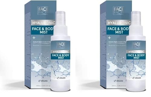 Image of Face Facts Hyaluronic Face & Body Mist | Hydrating | Vegan | 200ml, Pack of 2