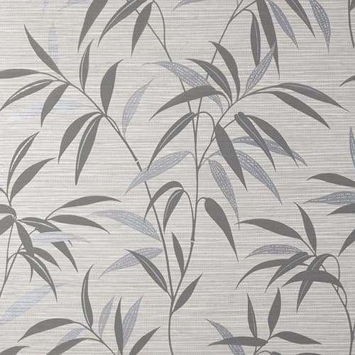 Image of Crown Fusion Leaf Soft Grey Wallpaper M1771
