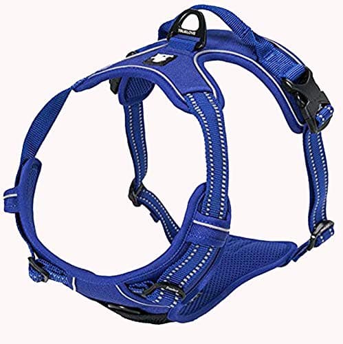 Image of TrueLove Dog Harness TLH5651 No-pull Reflective Stitching Ensure Night Visibility, Outdoor Adventure Big Dog Harness Perfect Match Puppy Vest Now Available (Royal Blue,L)