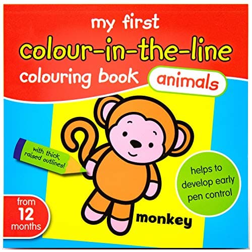 Image of My First Colouring Book Animals - Baby First Colour in The Line Book - from 12 Months…