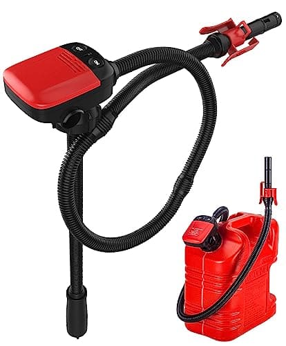 Image of YaoFaFa Fuel Transfer Pump with Auto-stop Sensor,Electric Transfer Pump with 3 Size Adapter,Flexible intake hose Fits Most irregular Cans-2.4 GPM