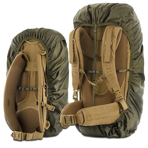 Image of M-Tac Backpack Rain Cover Waterproof - Bag Rain Cover 50-60L - for Hiking Travel Camping Military (Olive, L)