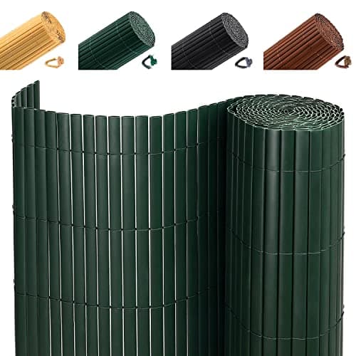Image of INMOZATA PVC Garden Screening 1m High Privacy Fence Screening Privacy Protective Screens for Garden, Backyard, Balcony, Terrace (Green,1x3m)