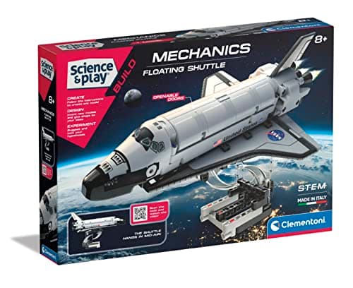 Image of Clementoni- NASA Floating Shuttle Space Toy: Educational, Self Build Science Kit, With 220+ Interchangeable Components(8 Years +)