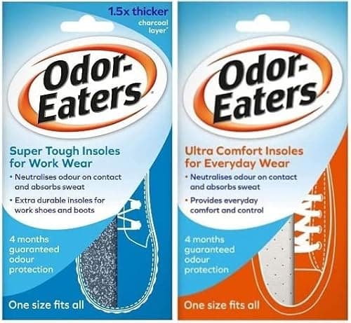Image of Happy Bees Bundle Odor-Eaters Insoles Trainer Tamer Super Tough Ultra Comfort 2 Pack (Super Tough/Ultra Comfort Bundle)