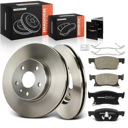 Image of Frankberg Brake Kit incl. 2x Brake Disc + 4x Brake Pad Front Compatible with Astra K Sports Tourer B16 Astra K B16 Replace# 13478300, 39103797
