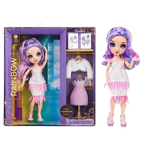 Image of Rainbow High Fantastic Fashion Doll - VIOLET WILLOW - Purple 11” Fashion Doll and Playset with 2 Outfits & Fashion Play Accessories - Great for Kids 4-12 Years Old