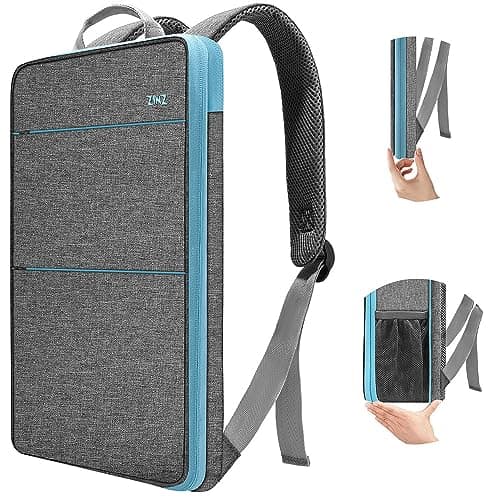 Image of ZINZ Slim & Expandable Laptop Backpack Water Resistant Backpack Travel Backpack Compatible with MacBook Air/Pro/Neo 13-14 inch, XPS 13/14, Surface 13.5" and Most 13-14 Notebooks，G02BL01