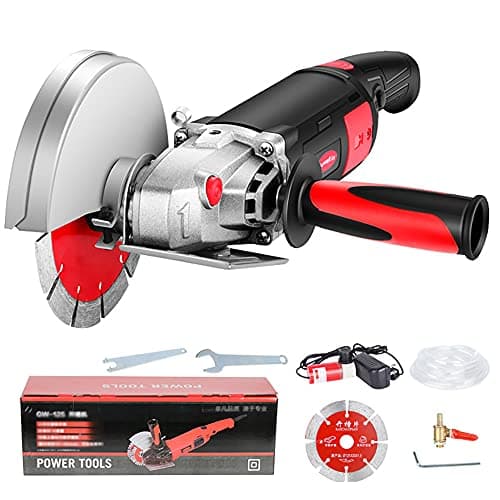 Image of Electric Wall Chaser, 156mm Industrial Wall Groove Cutting Machine for Brick/Concrete/Metal Cutting, Single Chip, Dust-Free, 1800W,11000RPM, Depth: 47mm, Rotating Handle