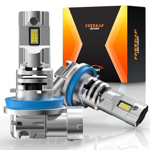 Image of FREERAP H11 LED Bulb, 26000LM 6500K, 500% Super Brighter H8/H9 LED Headlight Bulb with Fan, Built-in Turbo Fan Exterior Bulb, IP68 Waterproof, Plug and Play, Pack of 2 (H11/H8/H9)