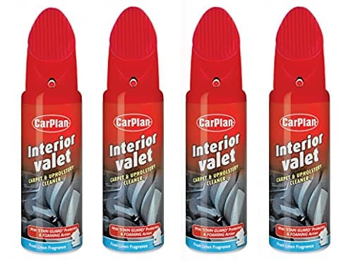 Image of CarPlan IVC400 Interior Valet With Brush Carpet & Upholstery Cleaner 400ml x 4
