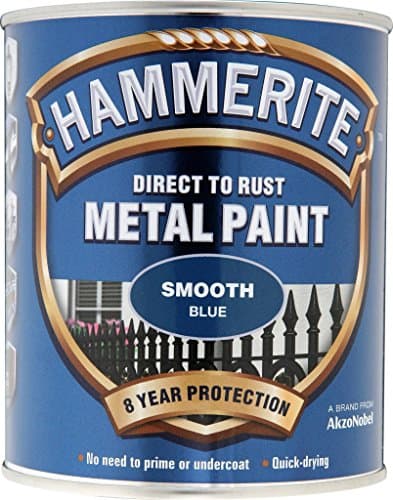 Image of Hammerite Metal Paint Smooth 750ml Blue (826042)