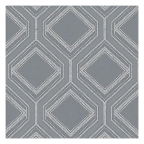 Image of Superfresco Saville Row Geo Slate Wallpaper | Grey Geometric | Eco-Friendly