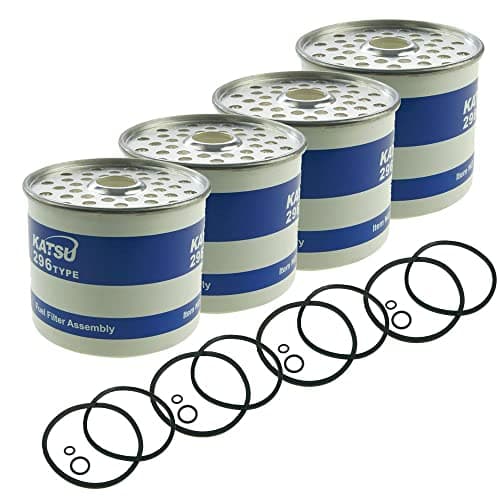 Image of KATSU Filter Element 4 Pieces Compatible with Racor CAV296 Diesel Engine Fuel Filter Water Separator Replacement Truck Tractors Marine Electric Generator SP48273003