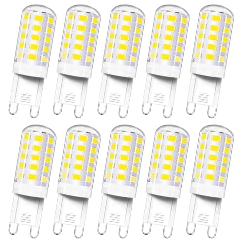 Image of Akynite G9 LED Bulbs 4W Cool White 6000K, Equivalent to Bi Pin Halogen Bulb G9 33W 40W, 400LM, 230V G 9 LED Capsule Bulb Daylight White, No Flicker, Not Dimmable, 10 Pack