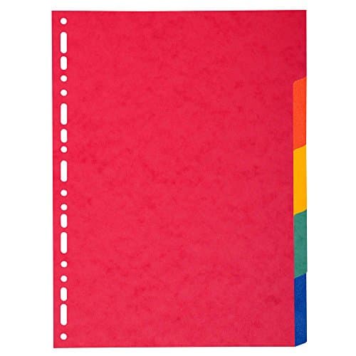 Image of Exacompta - Ref 2105E - Forever Collection - 100% Recycled Dividers - Suitable for A4+ Documents, 220gsm 100% Recycled Card, 5 Position - Multicoloured