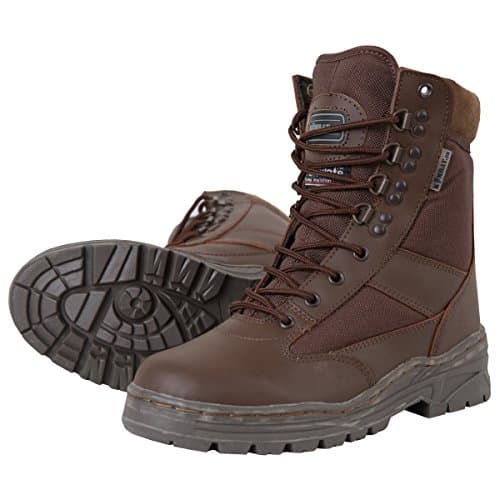 Image of Kombat UK Men's Half Leather / Half Nylon Patrol Boots 9, Mod Brown, Size 9