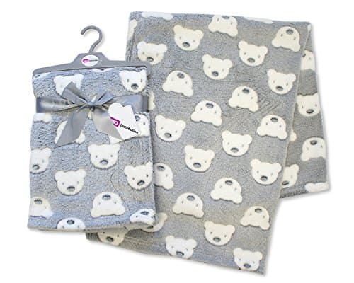 Image of Baby Blanket for Newborn 75x100cm Unisex Soft Fleece Blanket Wrap Pram Cot Crib Moses Basket - Panda Grey Baby Blanket
