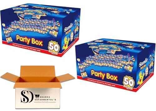Image of Starmix Party Box – 50 Mini Bags (16g Each, 800g Total) | Fruit, Cola & Foam Gummies | Perfect Sweets for Parties, Sharing & Halloween Treats (2 Boxes)