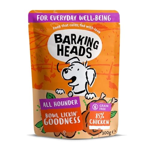 Image of Barking Heads Wet Dog Food - Bowl Lickin' Chicken - No Artificial Flavours - Grain-Free Recipe (10 x 300 g)