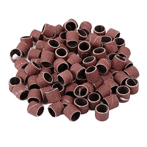 Image of Dophee 100PCS Drum Sander Set Sanding Drum Kit 1/2(inch) 80 Grit Sand Bands Shank Rotary Tool Kit with 2PCS Mandrels