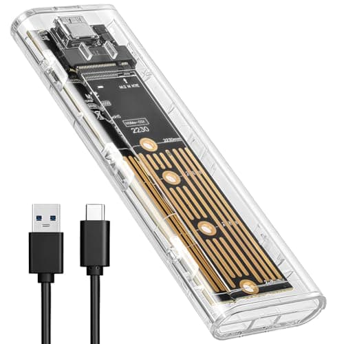 Image of AXFEE M.2 NVMe SSD Enclosure, Tool-free USB 3.1 Gen 2 NVMe-External Enclosure, USB C NVME-Adapter Support UASP & TRIM, Supports M & M+B Key in 2230/2242/2260/2280 SSDs