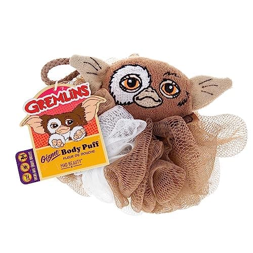 Image of Gremlins Gizmo Shower Body Puff | Mad Beauty | Loofah, Funny Skincare Gift for Women, Adults, and Kids | Nostalgic Fun Bath time