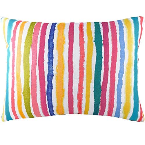 Image of Evans Lichfield Aquarelle Stripe Cushion Cover, Multi, 43 x 33cm