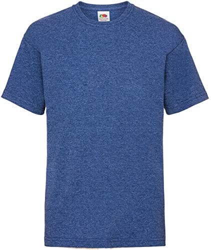 Image of Fruit of the Loom Childrens/Kids Unisex Valueweight Short Sleeve T-Shirt (9-11) (Retro Heather Royal)