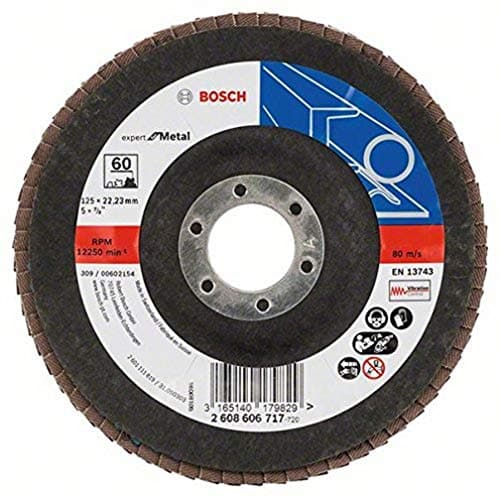 Image of Bosch Flap Disc X551 'Expert for Metal' (Metal, Angled, Ø 125 mm, Grit 60, Accessories Angle Grinder)