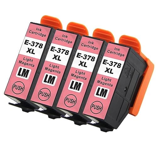 Image of Go Inks Light Magenta E-378XLLM Compatible Ink Cartridge for use with Epson Expression Photo Printers (Pack of 4)