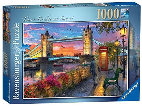 Image of Ravensburger Tower Bridge of London at Sunset 1000 Piece Jigsaw Puzzle for Adults and Kids Age 12 Years Up