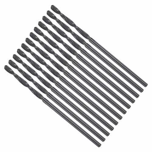 Image of CoCud 1.6mm Drill Bit, 1/16" Cutting Diameter, 4241 HSS Nitriding Black 118° Cutting Angle Versatile Bits - (Applications: for Drilling Plastic Wood Soft Metal), 12-Pieces