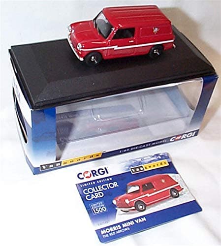 Image of corgi vanguards Morris Mini Van The Red Arrows RAF vehicle 1:43 scale diecast model