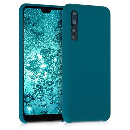 Image of kwmobile Case for Huawei P20 Pro Case - Soft Cover - Shockproof Silicone - Wireless Charging Teal Matte