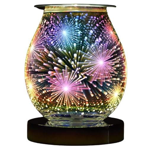 Image of Cello Firework 3D Touch Electric Melt Burner – Electric Scent Diffuser, Wax Melt & Oil Burner, Essential Oil Air Diffuser, New Home Gift, Room Decor, Bedroom Lamp Accessory, Office Fragrance