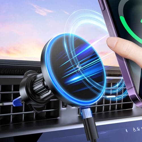 Image of for Magsafe Car Mount Charger [15W Fastest Charging], Magnetic Car Phone Holder Wireless Charger for Magsafe Phone Holder Air Vent Cradle for iPhone 17 Pro Max Air 16 15 14 13 12 Car Accessories